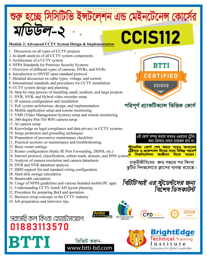 CCTV Course in Bangladesh